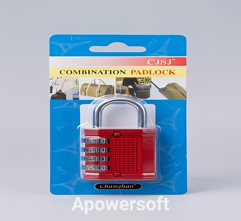 Heavy-Duty 4-Digit Password Combination Padlock – Keyless Security Lock for Gym Locker & Gate