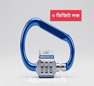 CJSJ 3-Digit Resettable Carabiner Combination Lock for Heavy-Duty Luggage & Backpack (Large) 1