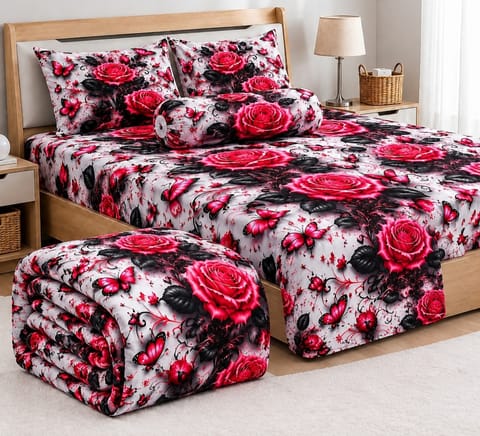 5 Pieces 3D Print Comforter Set