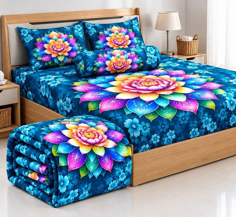 5 Pieces 3D Print Comforter Set
