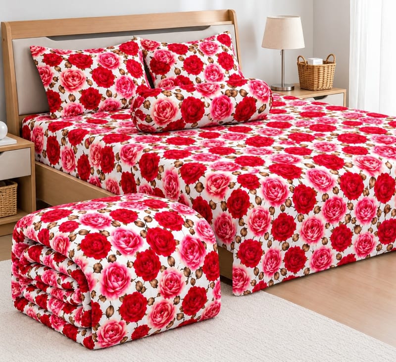 5 Pieces 3D Print Comforter Set