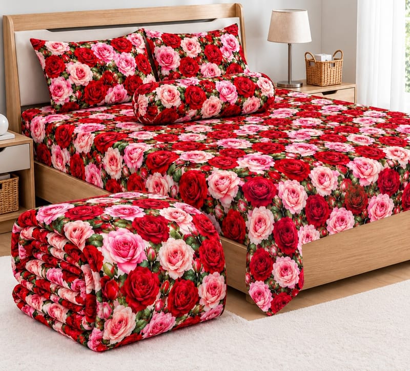 5 Pieces 3D Print Comforter Set