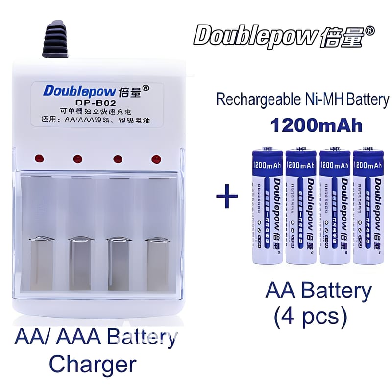 DP 4 Slot Rechargeable AA AAA Battery Charger
