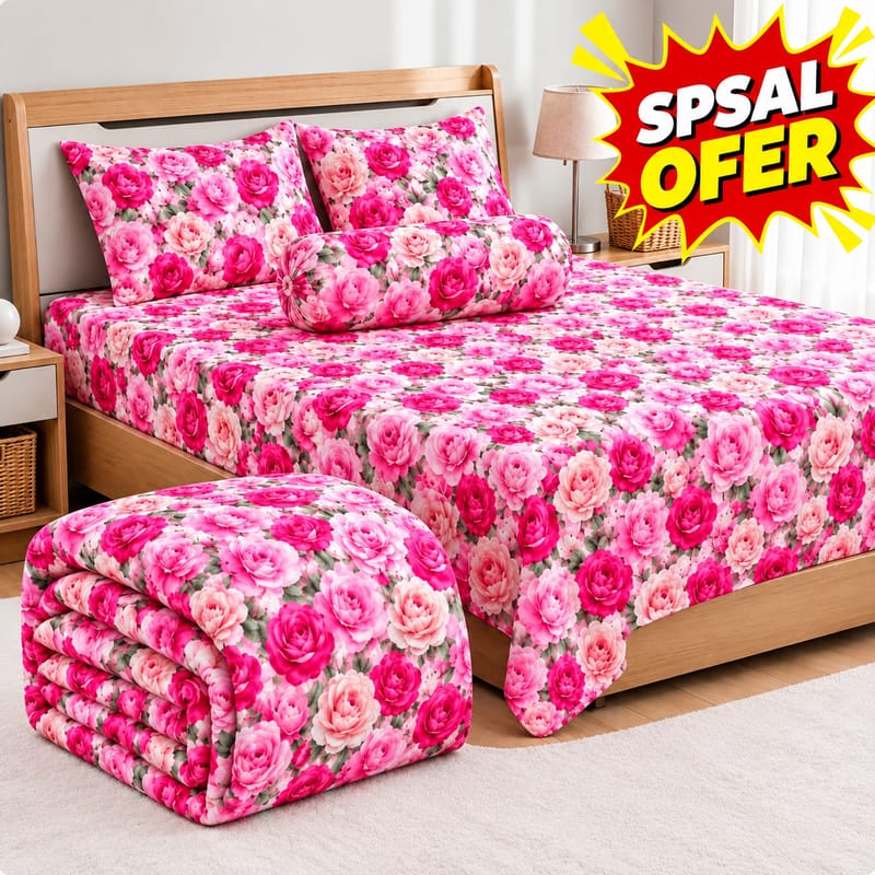 5 Pieces 3D Print Comforter Set