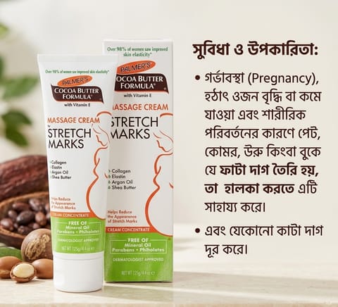 শরীরের ফাটা দাগ বা কাটা দাগ দূর করে  (Stretch Marks)