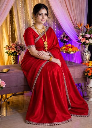 Indian Tuba Lama Silk saree 1