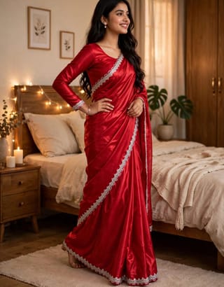 Indian Tuba Lama Silk saree 2