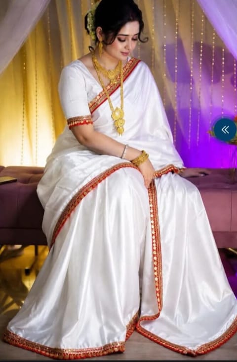 Indian Tuba Lama Silk saree