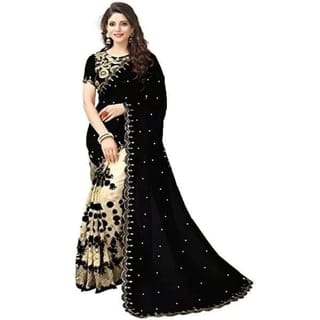 ইন্ডিয়ান জর্জেট শাড়ি ব্লাউজ পিস সহ 2