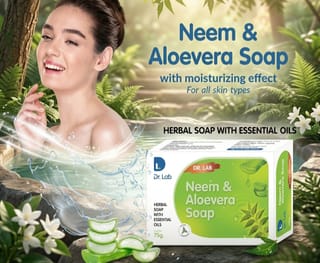 DR LABS NEEM & ALOEVERA SOAP (75g) 1