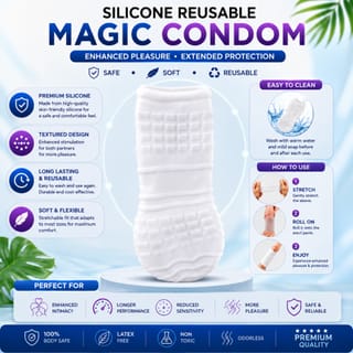 Reusable Silicon Magic Condom 1