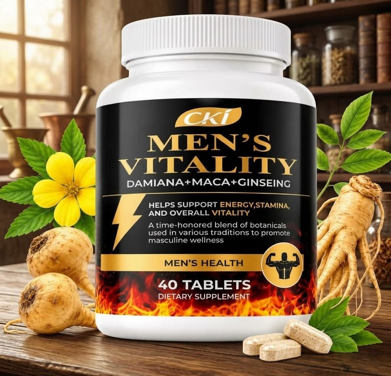 CKI Men’s Vitality with Damiana+Maca+Ginseng for Men’s Health 40 Tablets