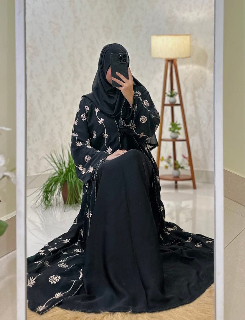 জরি ফুল বোরখা — Premium Collection