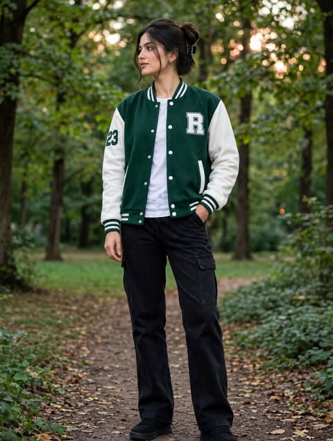Stylish Cotton Varsity Jacket