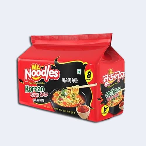 মিস্টার নুডলস কোরিয়ান সুপার স্পাইসি 8 Pack