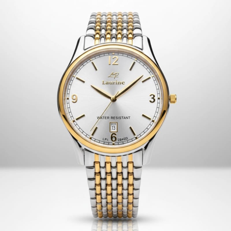 Laurine 284 Two Tone White Luxury Watch.