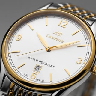 Laurine 284 Two Tone White Luxury Watch. 2