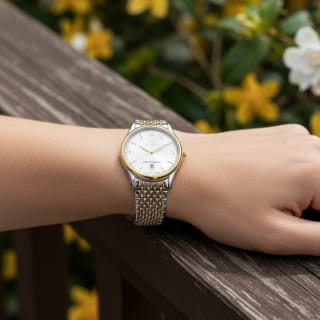 Laurine 284 Two Tone White Luxury Watch. 3