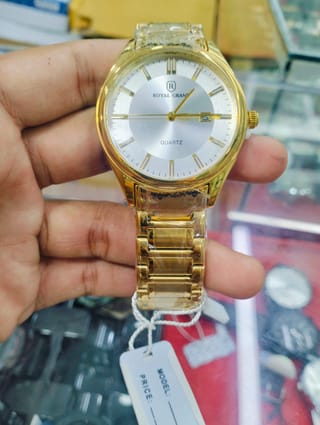 Royal Grand 5525M Golden Stainless Steel Quartz Watch 2
